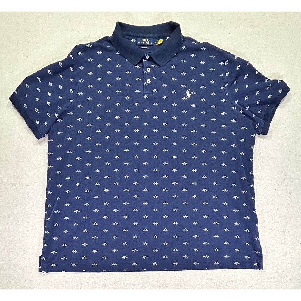 POLO Ralph Lauren Men's XL Golf‎ Pullover Shirt AOP RPL Short Sleeve